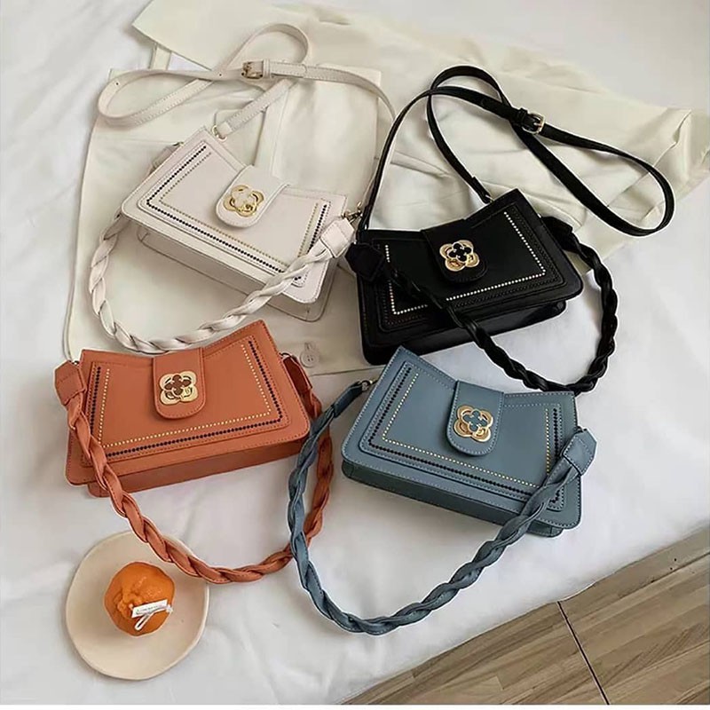 tas import  wanita selempang kulit sintetis kualitas bagus terbaru2021 sling bag cewek prempuan