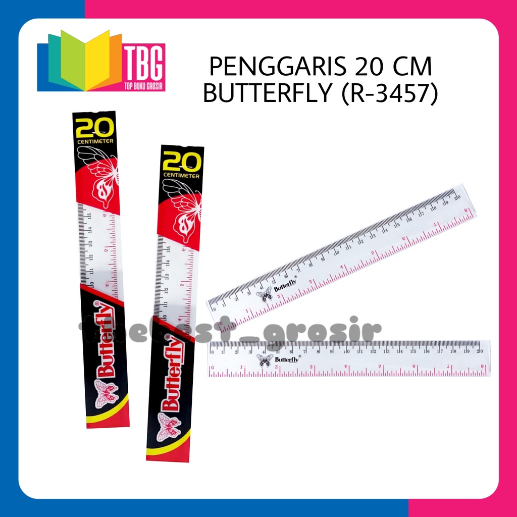 

1 PCS PENGGARIS ACRYLIC 20 CM BUTTERFLY / MISTAR / PENGGARIS AKRILIK / RULER (R-3457)