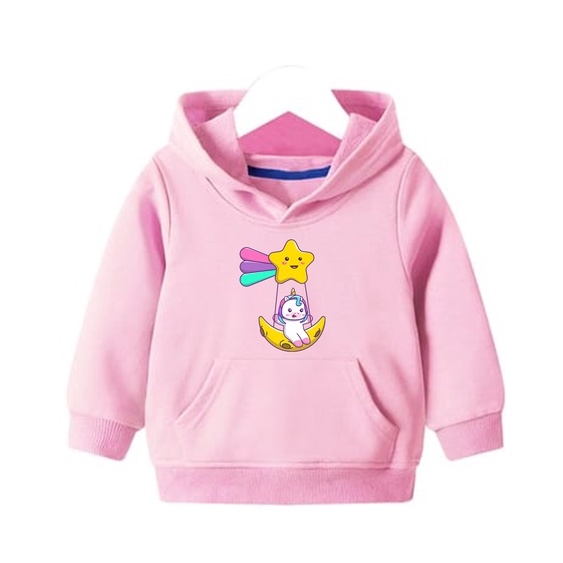 Hoodie  Unicorn Moon Swing Sweater Anak Fleece Pakaian Anak