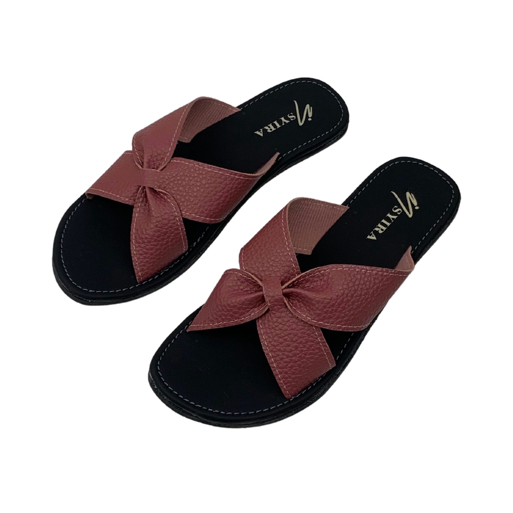 Insyira - Sandal Wanita Cecilia / Sandal Slop Wanita Non Slip Alas Hitam