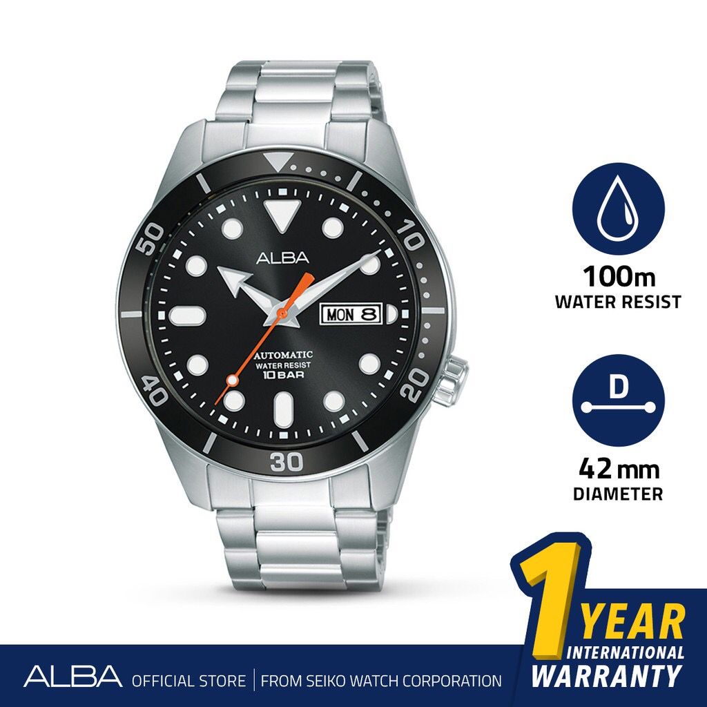 JAM TANGAN PRIA ALBA RANTAI AL4163X1/Jam Tangan Pria Alba Active Automatic Stainless Steel AL416 Original/JAM TANGAN ALBA RANTAI MODEL TERBARU DAN TERLARIS