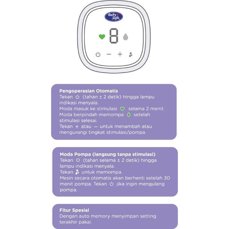 Baby Safe - Breast Pump Double Electric - Pompa Asi Elektrik Babysafe