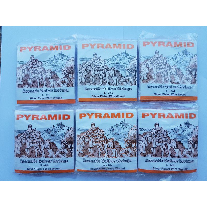 (minim beli 6 biji)Senar Gitar String Akustik Pyram(mid Original Premium  ( Eceranno1 - 6)