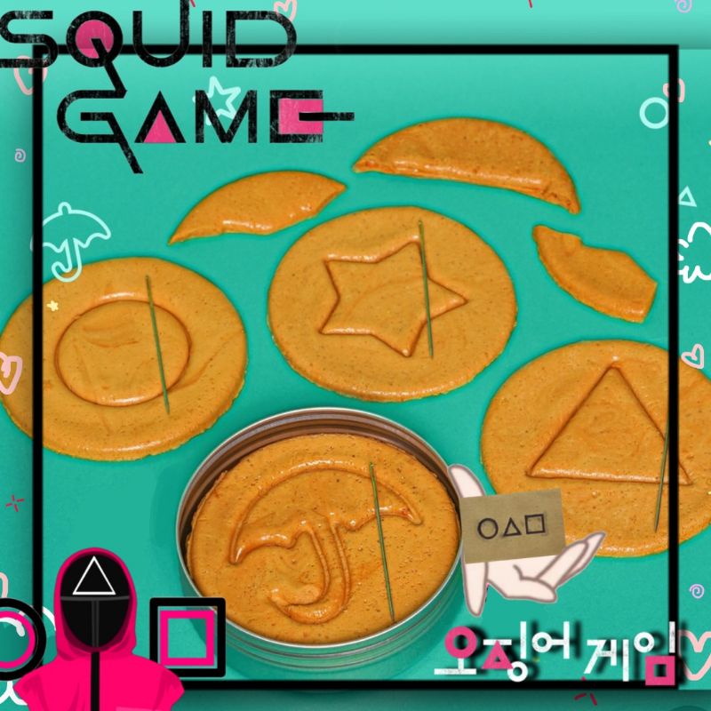 

Dalgona Candy Ppogi Korea Squid Game Permen Gula Bentuk Star Circle Triangle Umbrella