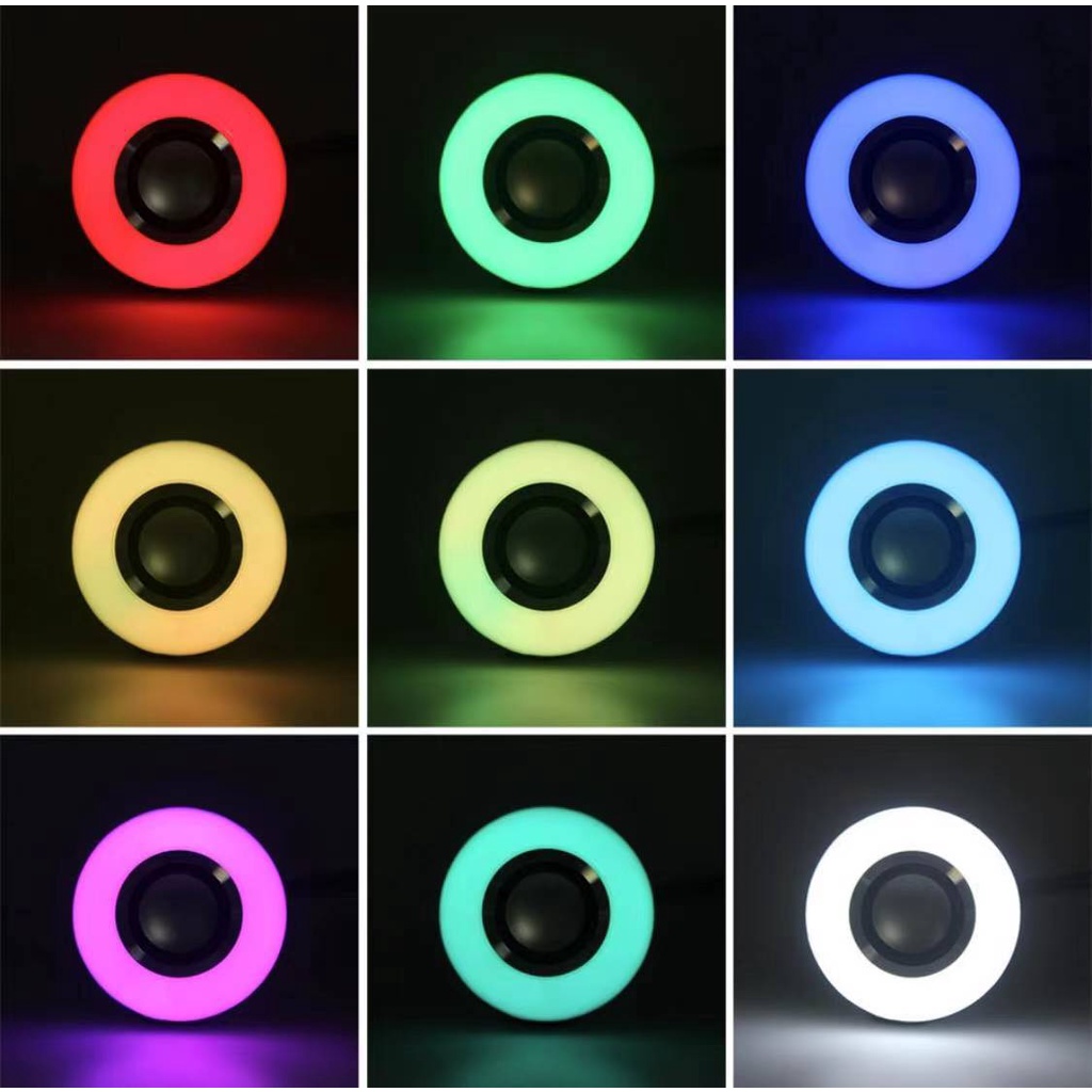 Bohlam Speaker Musik Bluetooth 2 in 1 - Lampu Speaker LED