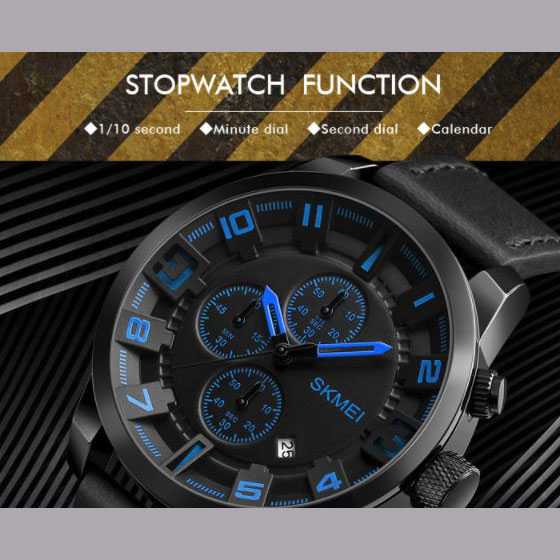 MLNSHP jam Tangan Analog Chrono Pria - 1309