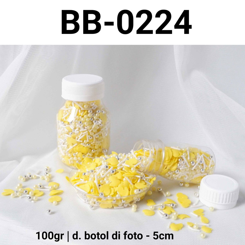 

BB-0224 Sprinkles springkel 100gr mutiara hati kuning mix konfetti yamama baking grosir murah sprinkles cake dekorasi mutiara trimit decoration story sprinklestory sprinklesstory sprinkle story yamama baking