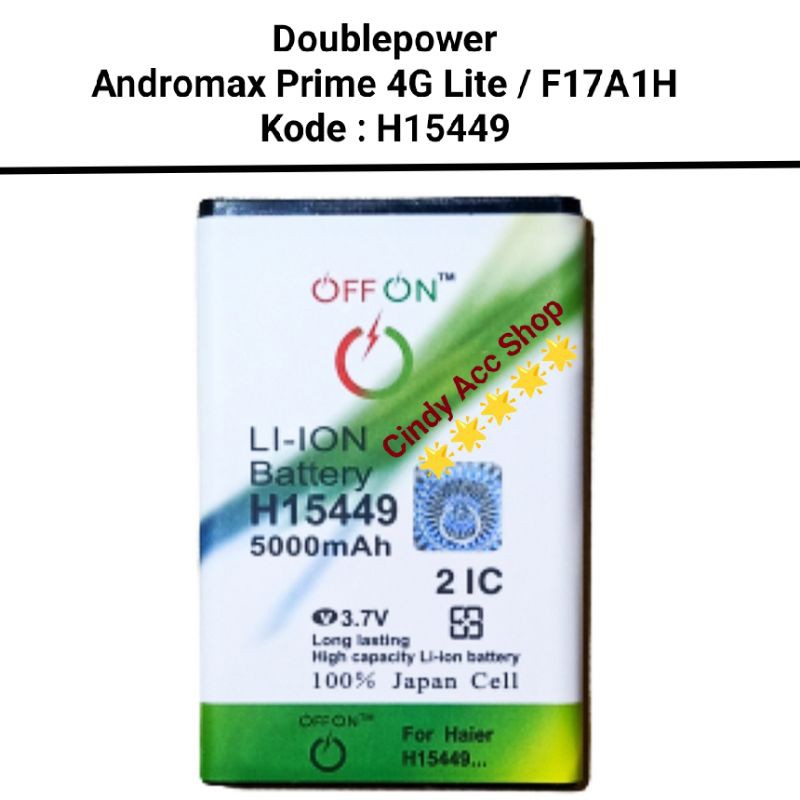 Baterai Doublepower Andromax Prime 4G Lite F17AH H15449 Batre Double Power Battery