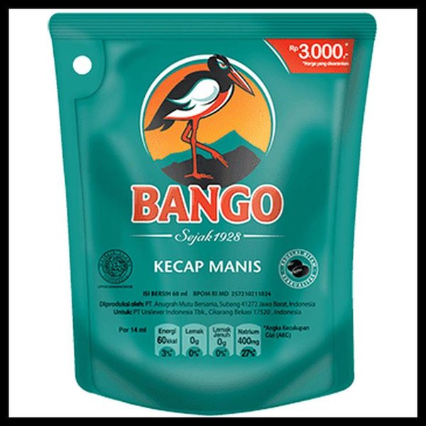 

KECAP BANGO 60ML / BANGO KECAP MANIS POUCH REFILL 60ML