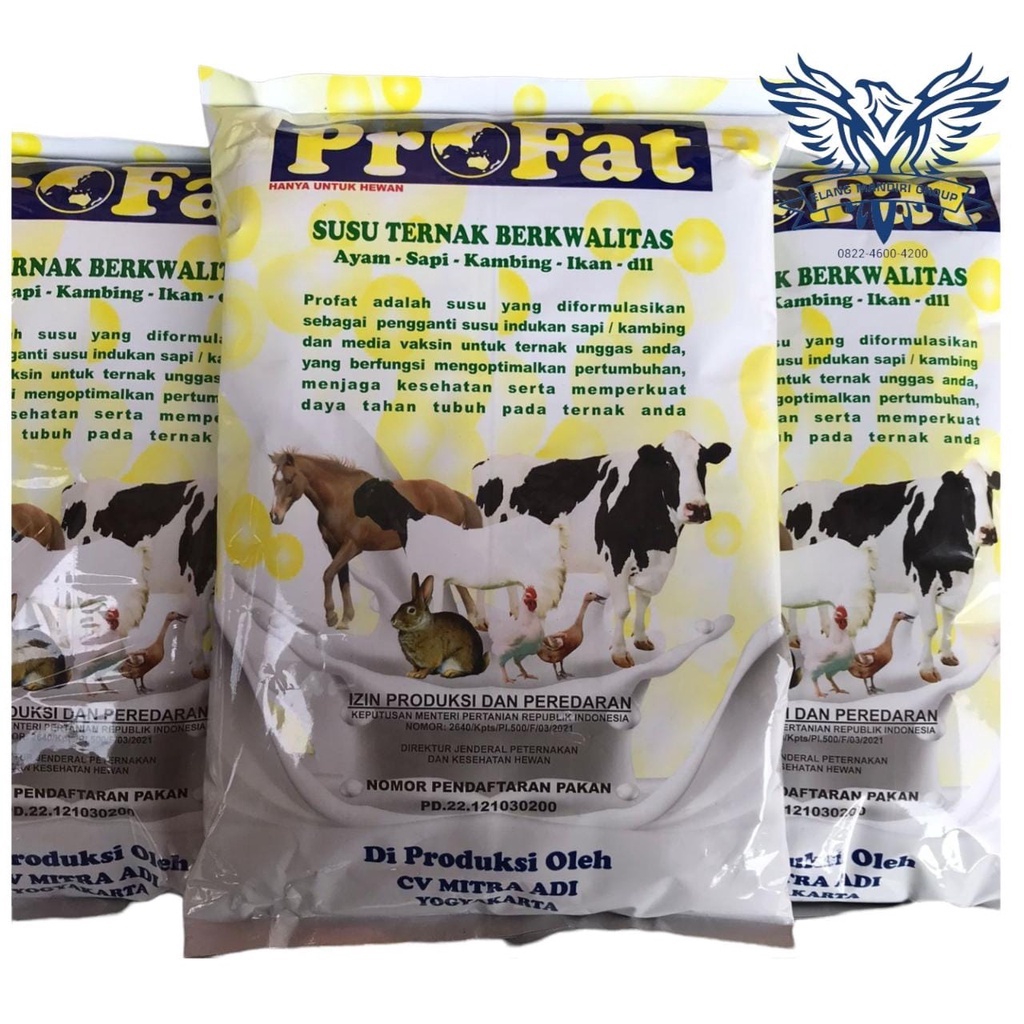 PROFAT 1 KG SUSU FORMULA HEWAN Pengganti susu Indukan hewan ternak sapi,kuda,kelinci,ayam,ikan,kucing, dan hewan lainya Ettawa Maxinos