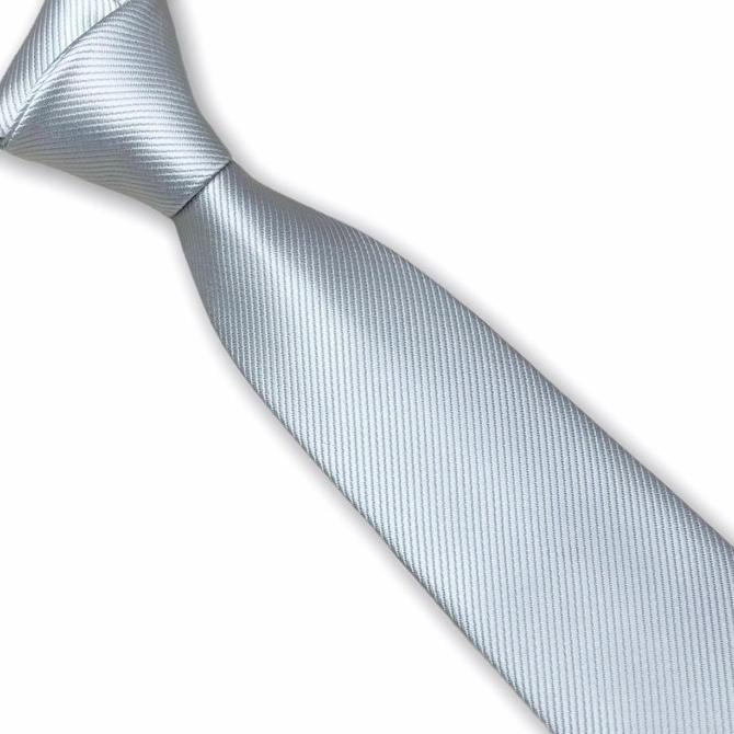 Dasi pria polos warna silver