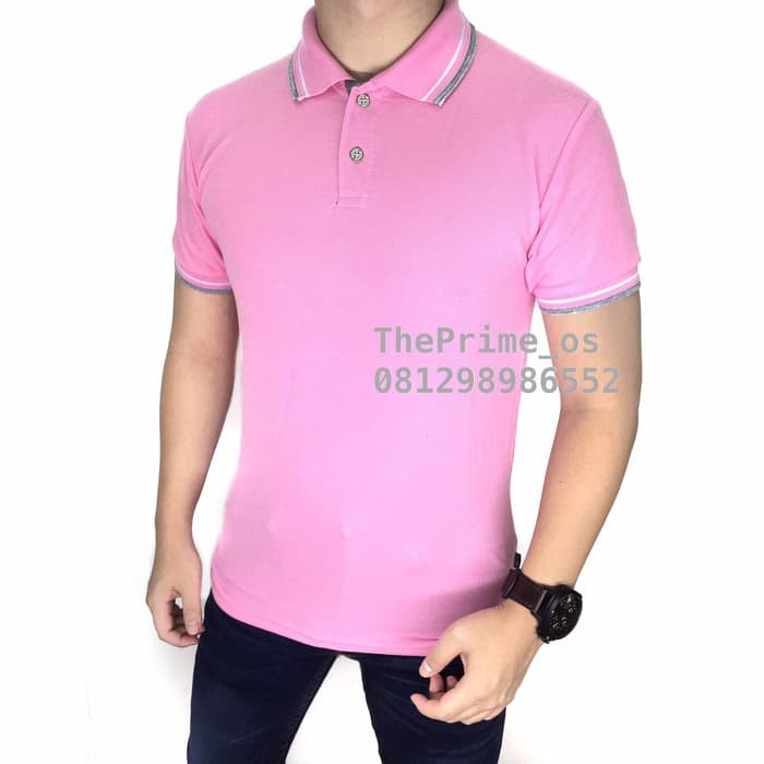 baju polo pink