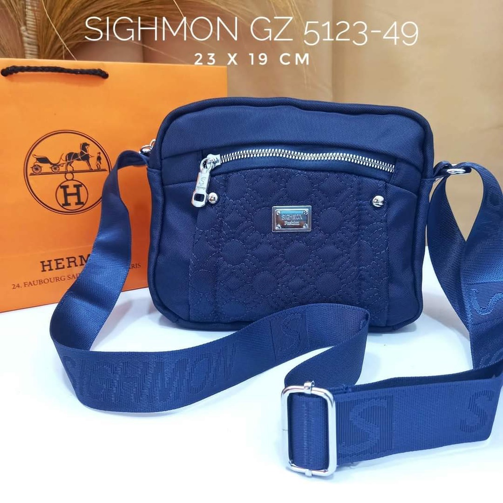 Tas Sighmon 5123-49 Bahan Kanvas Terbaru. Tas Slempang Wanita Import Tas Sighmon ORI BEST SELLER.!!! Tas Wanita Tas Tangan.