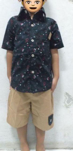 Setelan Kemeja Motif Garis Kotak [ Harga Termurah ]