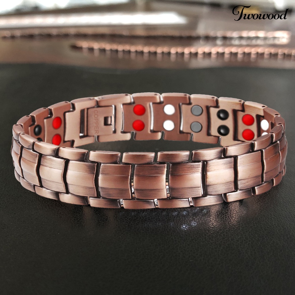 Gelang Magnetik Bahan Tembaga Tahan Lama Untuk Pria