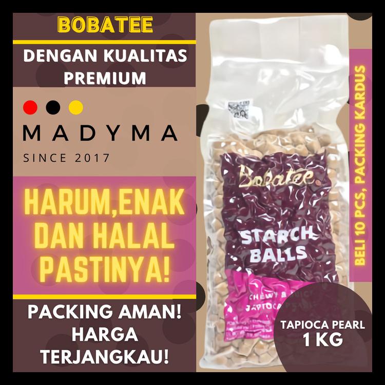 

Boba Tapioka Pearl Bobatee / Tapioca Bubble 1 Kg Premium Bukan Itpin