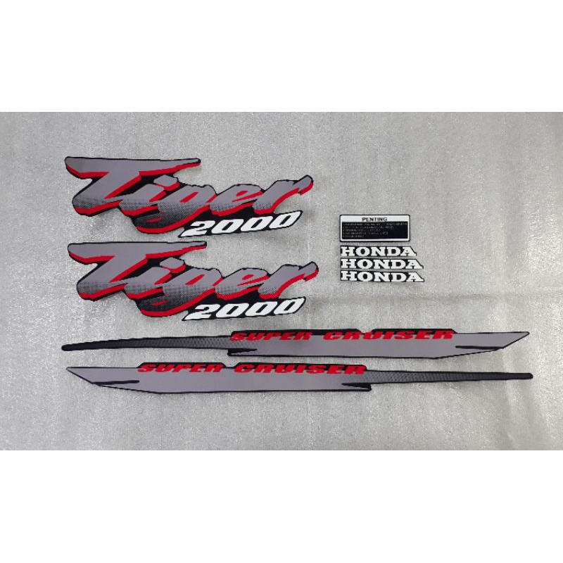 Striping sticker stiker lis polet tiger lawas tilas hitam 93 94