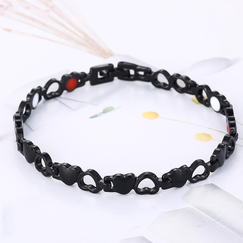 Timekey Gelang Kesehatan Magnetik Anti Radiasi Bentuk Hati Untuk Wanita B1R9