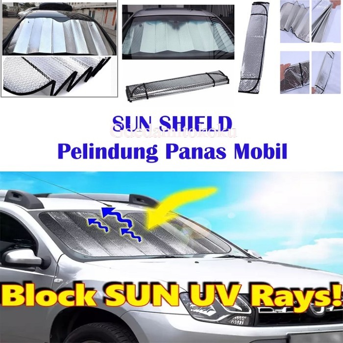 Penutup Kaca Depan / Pelindung Panas Kaca Depan Mobil / SunShield Tirai Kaca Depan Mobil