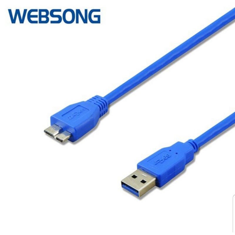 Kabel USB A 3.0 Male to USB Micro B 3.0 Male 30CM 5Gbps High Quality WEBSONG