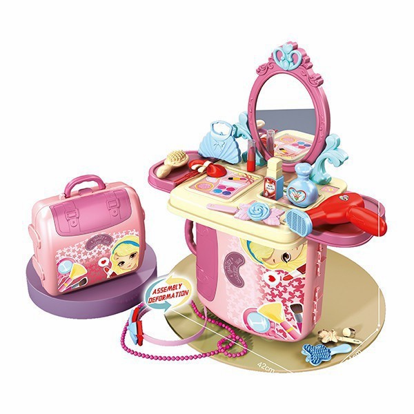 Kado Hadiah Cewek Mainan Make Up Salon dandan Meja Rias Back Pack 58231- Mainan Anak Perempuan meja rias anak dandan salonST