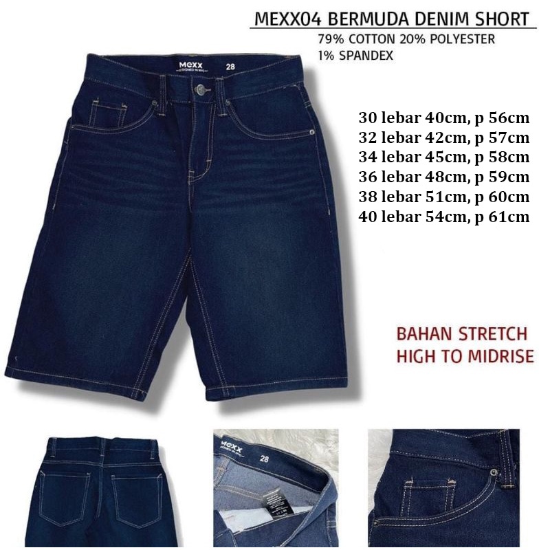 celana jeans pendek pria mexx
