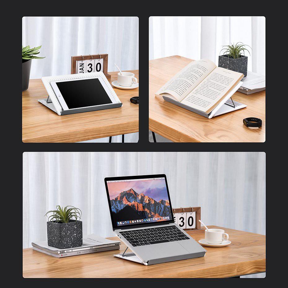 BASEUS ORIGINAL Lets Go Mesh Protable Meja Laptop Stand Dudukan Standing Stand Alas ORI Meja Kerja