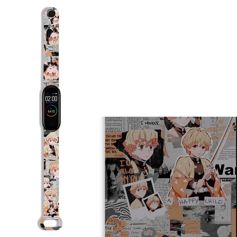 XiaoMi Band 6 Strap Xiaomi Mi Bracelet 7 6 5 4 3 Cartoon Printed Personality Pattern Replacement Bracelet Strap xiaomi band 5 miband 6 miband 4