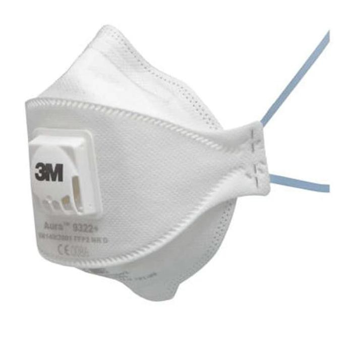 3M AURA DISPOSABLE RESPIRATOR, FFP2, VALVED, 9322 - DIJUAL SATUAN