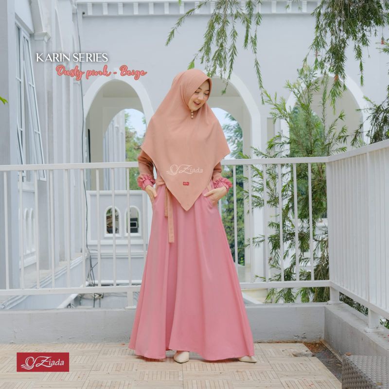 READY STOCK - Karin Dress by Ziada (Dress Gamis Muslim wanita) Ready size  L & XL