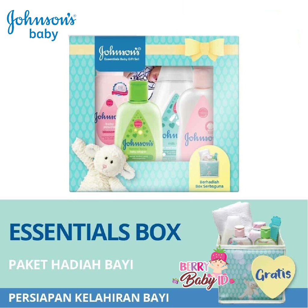 Johnson's Essentials Baby Gift Set Hadiah Kado Bayi Perawatan Bayi Johnsons Berry Mart