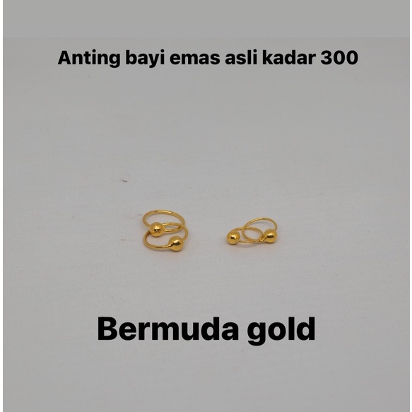 Anting Bayi Emas Asli Kadar 300 Model Kawat Bola