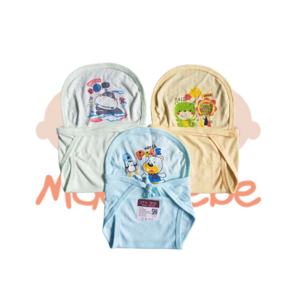 Chubie Popok Kain Bayi Warna Sablon Isi 6pcs