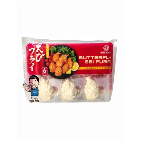 

Ebinoya Butterfly Ebi Furai - Udang Tepung Roti 6 pc