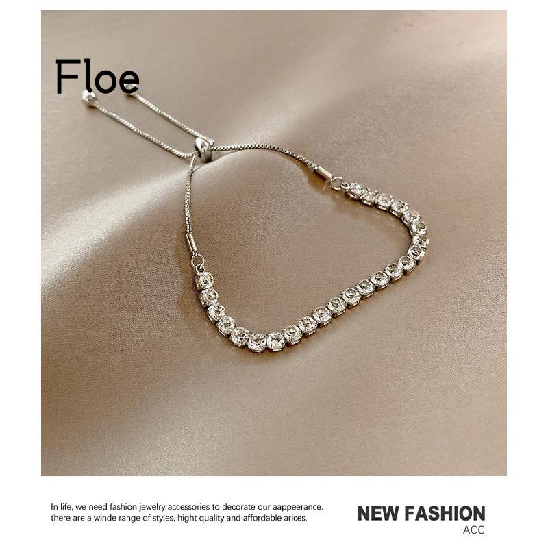 Fl Gelang Tangan Wanita Hias Zircon Adjustable Untuk Musim Panas