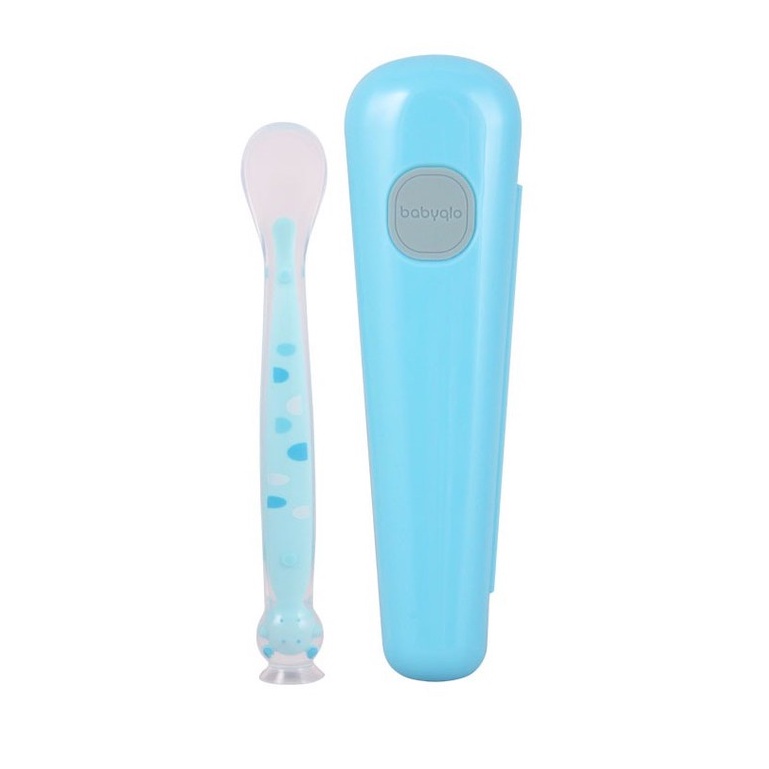 BABYQLO Silicone Baby Spoon BQ-8002 - Alat Makan Bayi