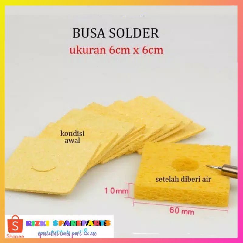 BUSA SOLDER PEMBERSIH MATA SOLDER SPONGE SOLDER CLEANER MATA SOLDER