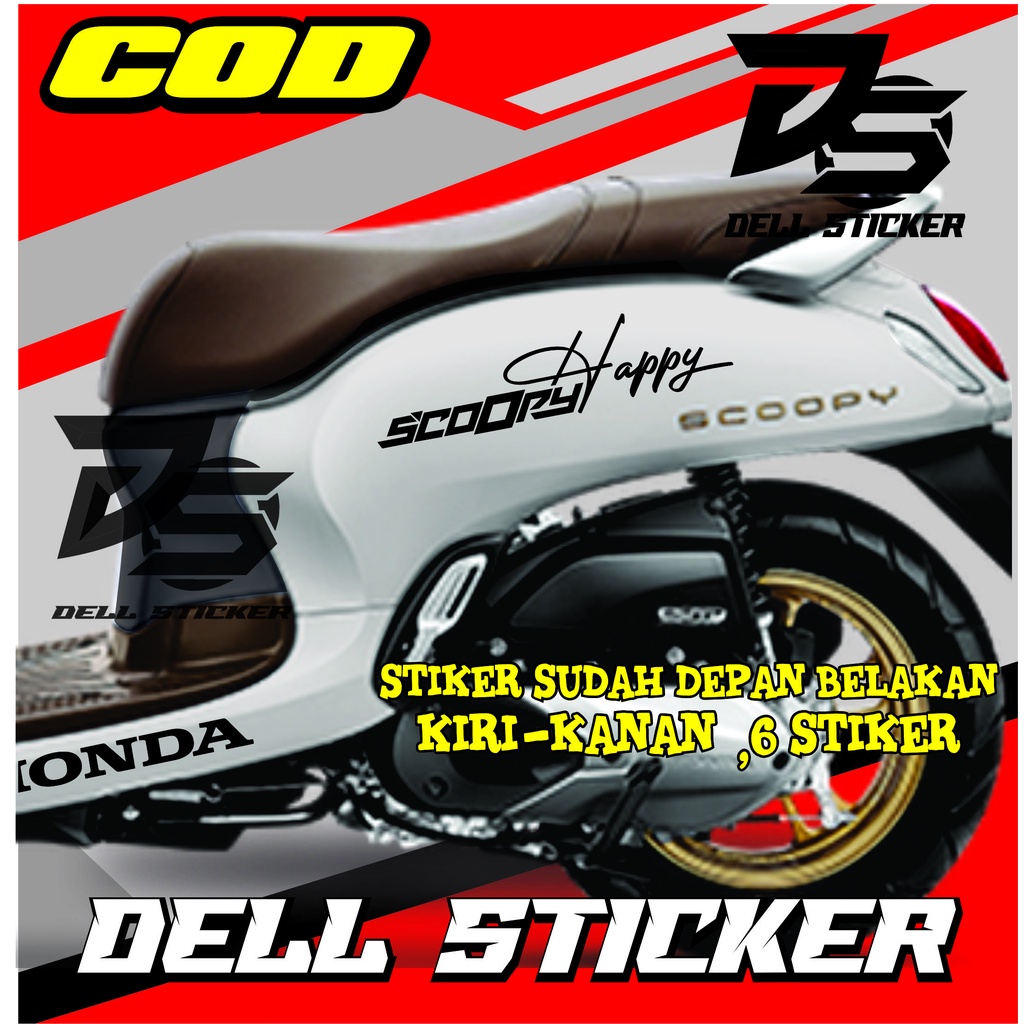 Stiker Scoopy HAPPY / Cutting Cticker Scoopy / Cutting Striping Scoopy PRESTIGE / ALL SCOOPY