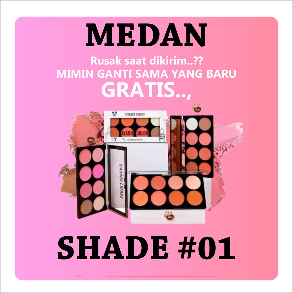 Sivanna Colors  #01 Ultra Blush Palette ORIGINAL THAILAND | Blush On Sivanna HF319