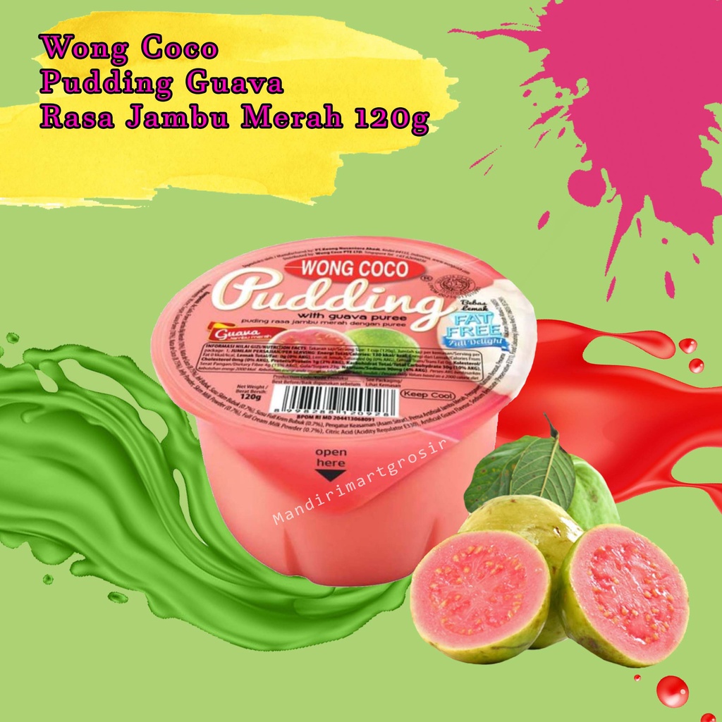 Pudding Guava *Wong Coco * Rasa Jambu Merah dengan Puree * 120g