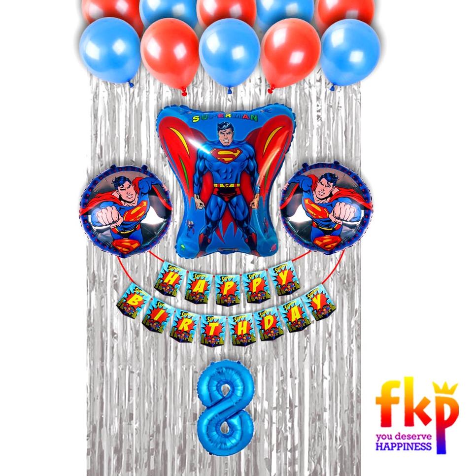 Terbaru FUN KIDS PARTY Paket Simpel Dekorasi Ulang Tahun Anak Karakter Kartun dan Superhero/Set Deko