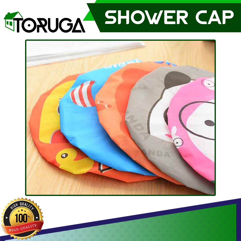 Shower cap karakter penutup kepala anti air Topi Keramas Murah Lucu