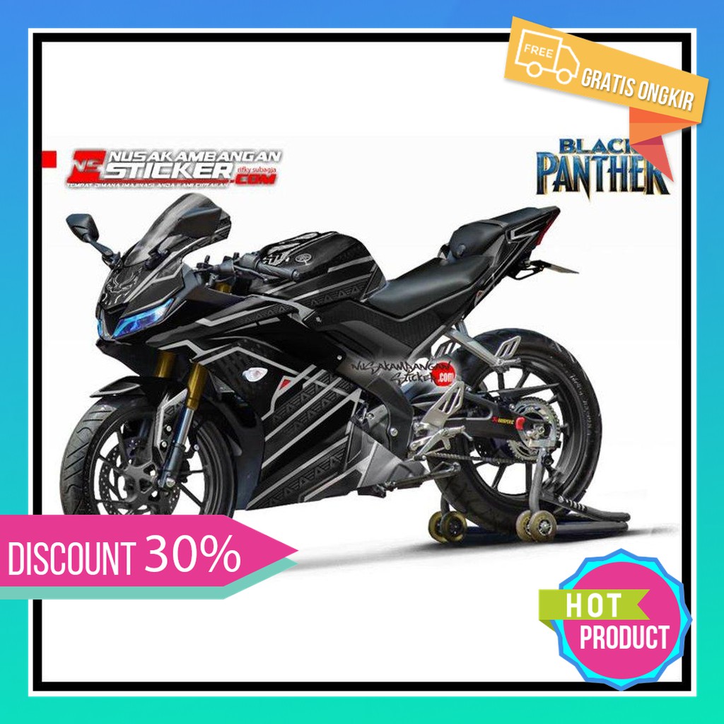 Laris Jual Decal Motor Sticker Motor Yamaha R15 V3 Black Panther