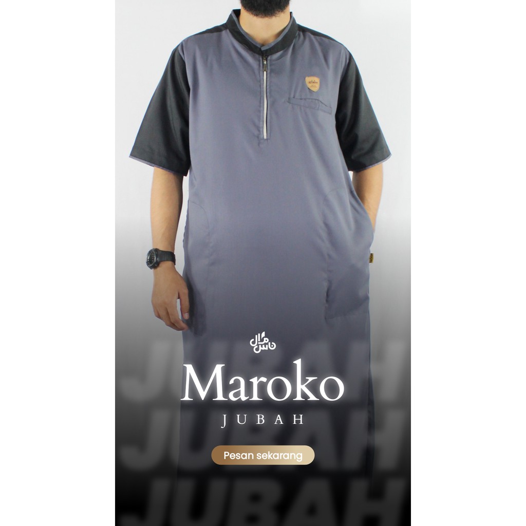 JUBAH PRIA MODEL MAROKO BAHAN TOYOBO