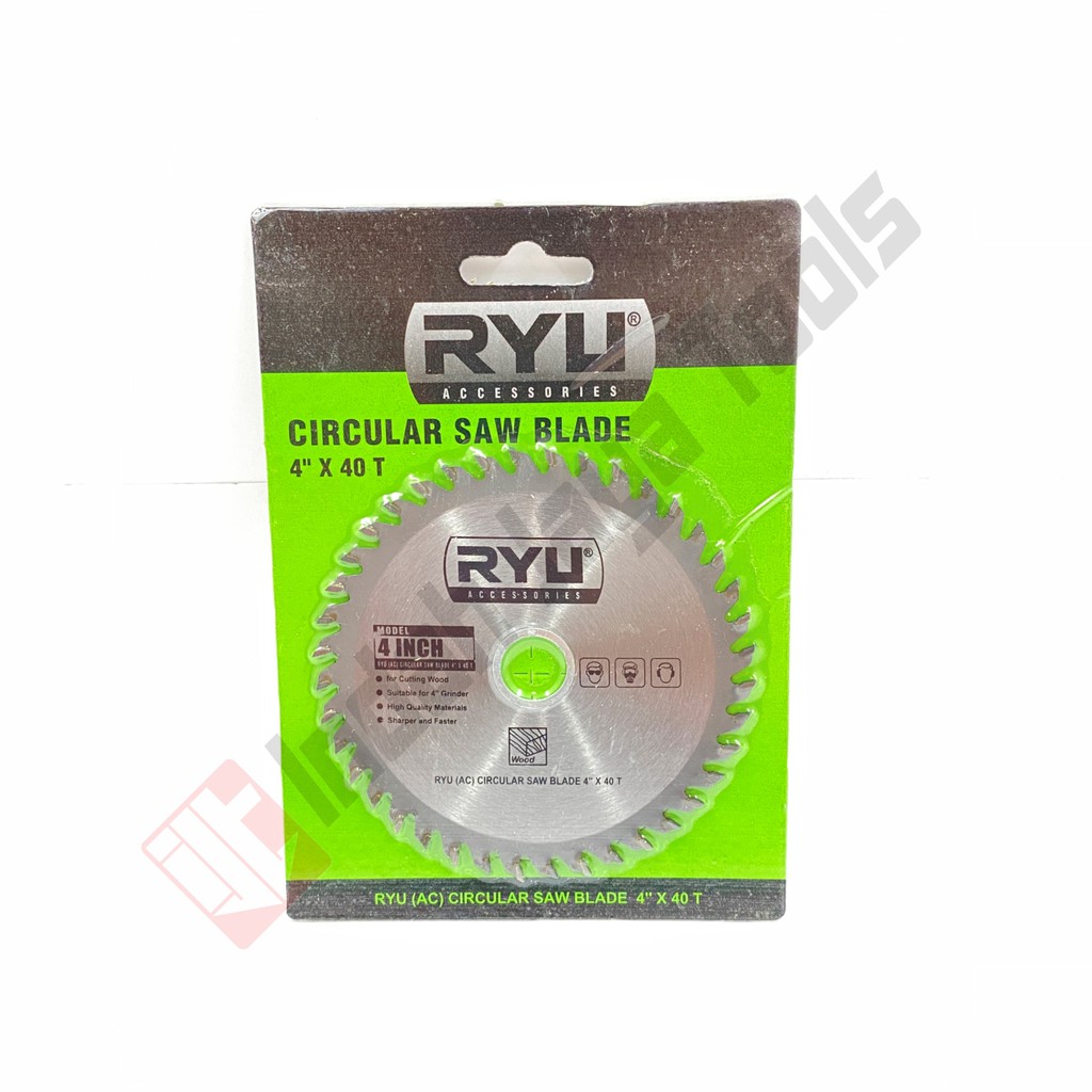 RYU CIRCULAR SAW BLADE 4&quot; X 40T - Mata Pisau Gergaji Potong Kayu