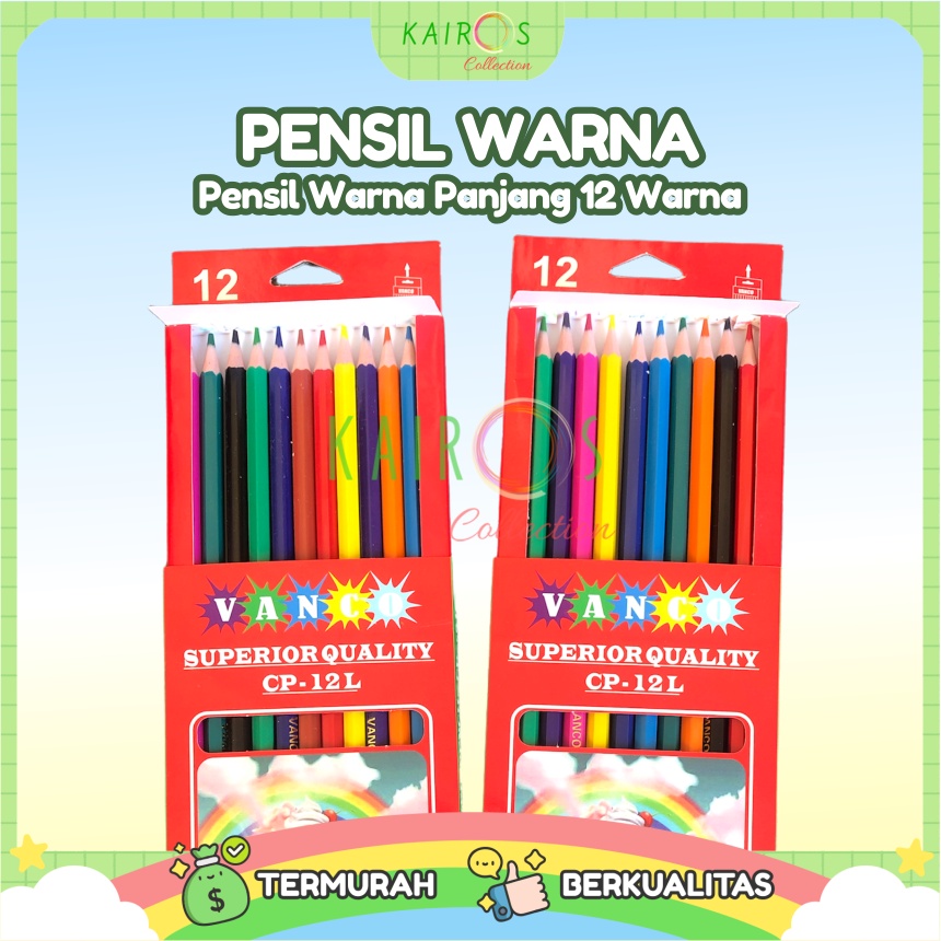 Pensil Warna Panjang Isi 12 Warna