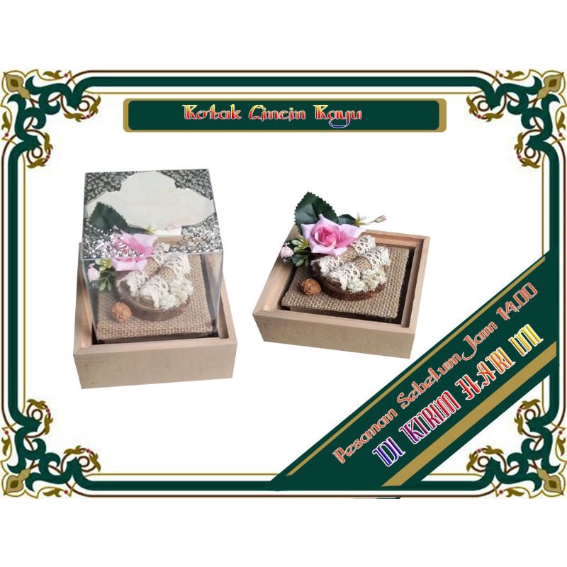 KOTAK CINCIN WOODN_TEMPAT CINCIN RUSTIC_TEMPAT CINCIN SESERAHAN