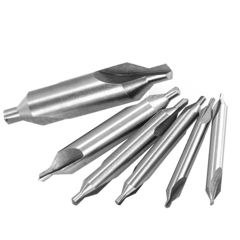 Mata Bor Pembuat Cekungan Center Drill Bits Set Precision Silver 6 Pcs