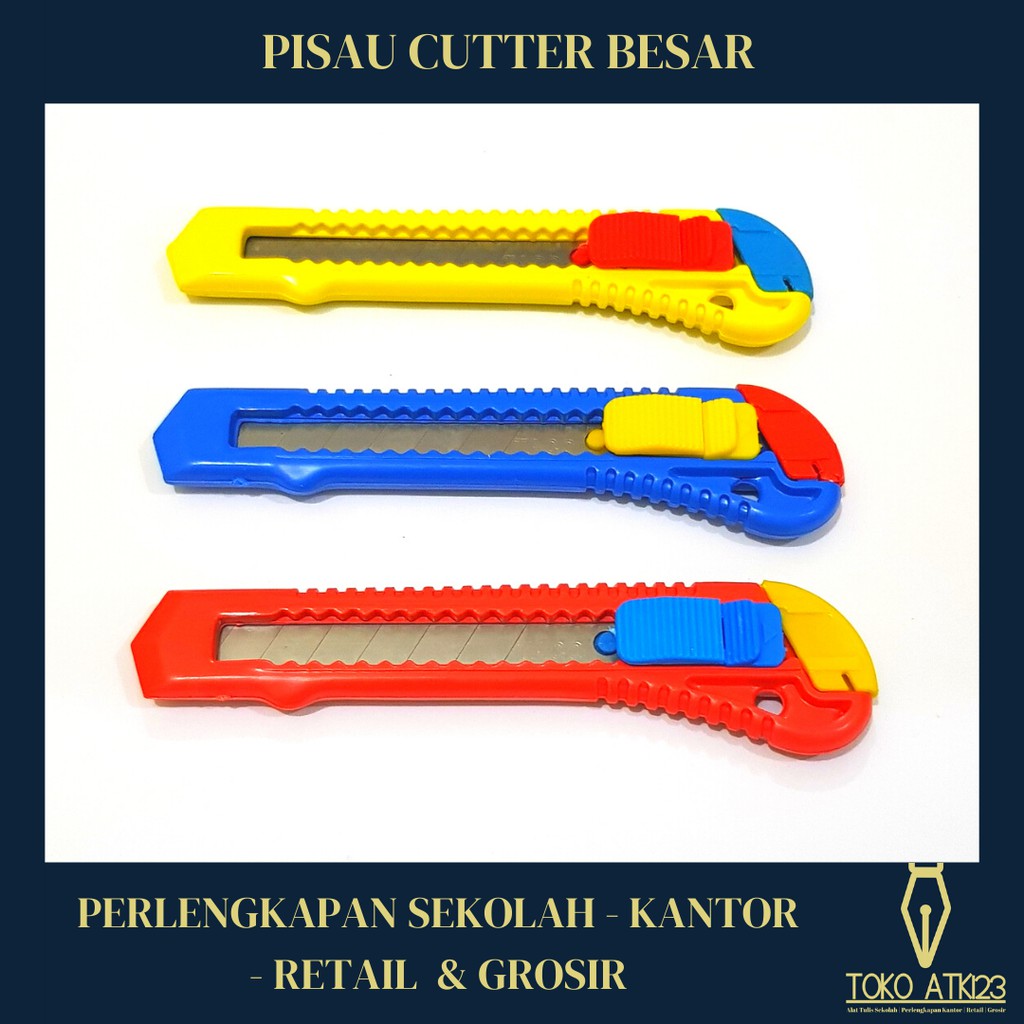 Cutter / Pemotong Kertas / Pisau Cutter Besar Renteng