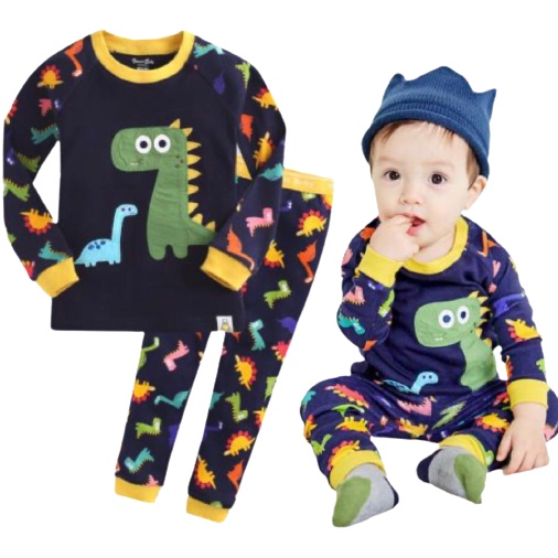 COD-PIYAMA KAOS DINO LANDAK ANAK SETELAN ANAK BAHAN KAOS 1-5 TAHUN TERBARU SETELAN TERLARIS BAJU ANAK LAKI BAJU ANAK KEKINIAN BAJU ANAK TRENDY